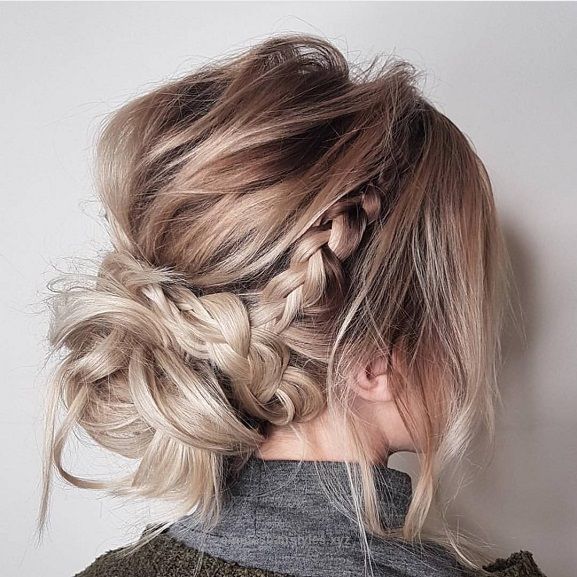 Messy updo hairstyles,Crown braid hairstyle to try ,boho hairstyle,easy hairstyl -   11 Easy boho  hairstyles