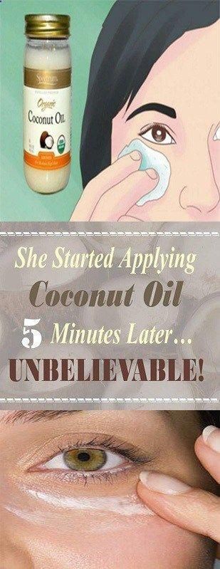 She Started Applying Coconut Oil Around Her Eyes. -   How use Coconut Oil for skin care and health