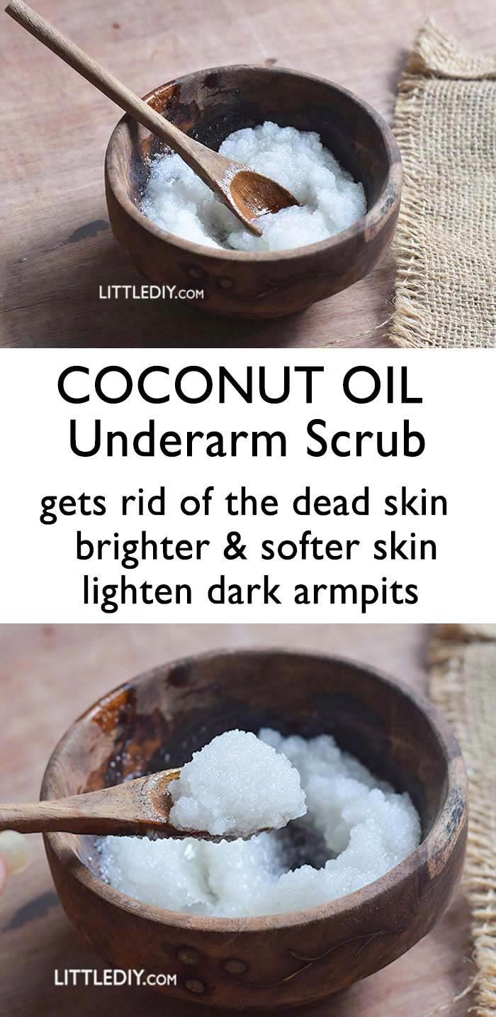 COCONUT OIL SCRUB FOR SOFT, SMOOTH AND WHITE ARMPITS -   How use Coconut Oil for skin care and health