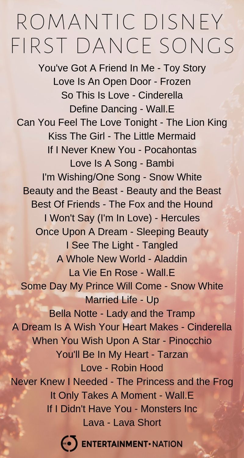 Romantic Disney First Dance Songs -   12 disney wedding Songs ideas