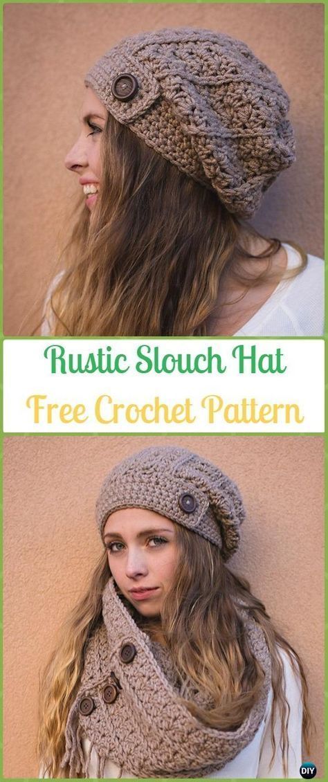 12 knitting and crochet Patterns slouch hats ideas