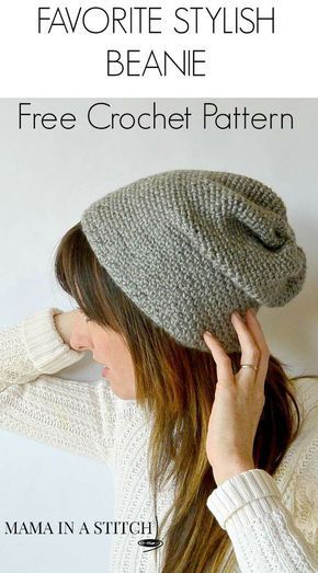 Favorite Style'n Beanie -   12 knitting and crochet Patterns slouch hats ideas