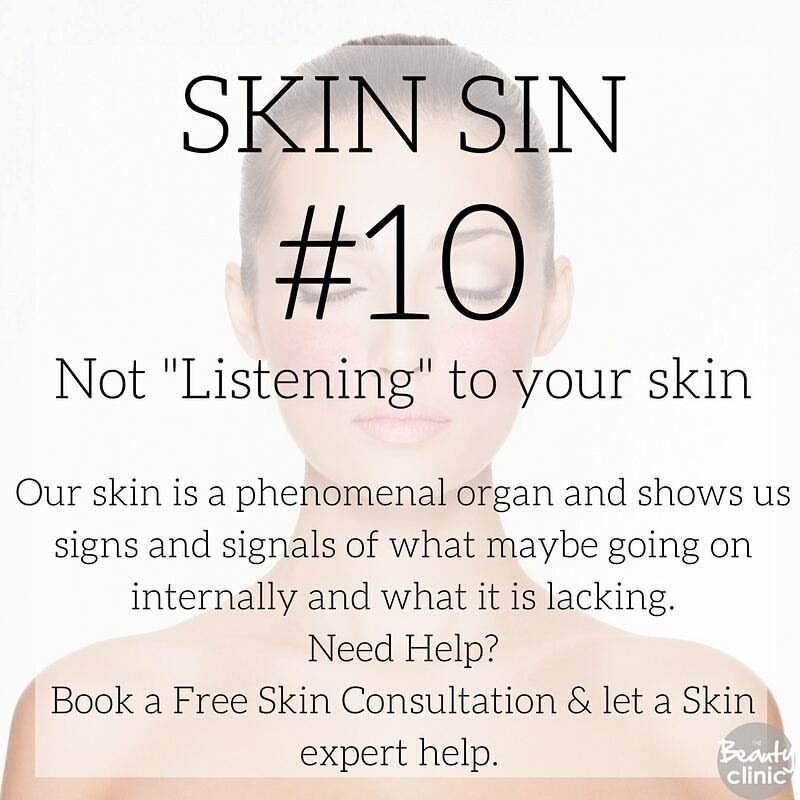 The Beauty Clinic on Instagram: “SKIN SIN #10 - Not 