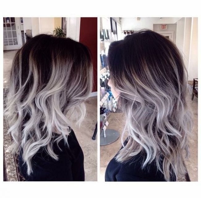like the color – not sure if I can hold the dark root though. goal is to transition to gray… -   13 hair Gray color ideas