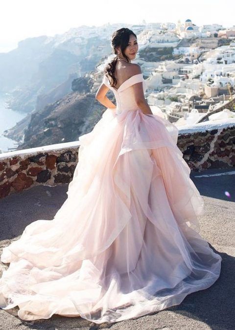 23 Romantic Blush And Pink Wedding Dresses -   14 blush wedding Gown ideas