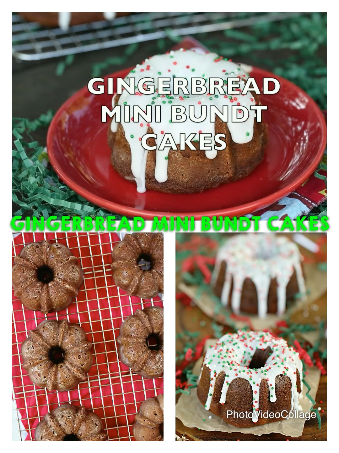 Gingerbread Mini Bundt Cakes -   14 desserts Winter warm ideas