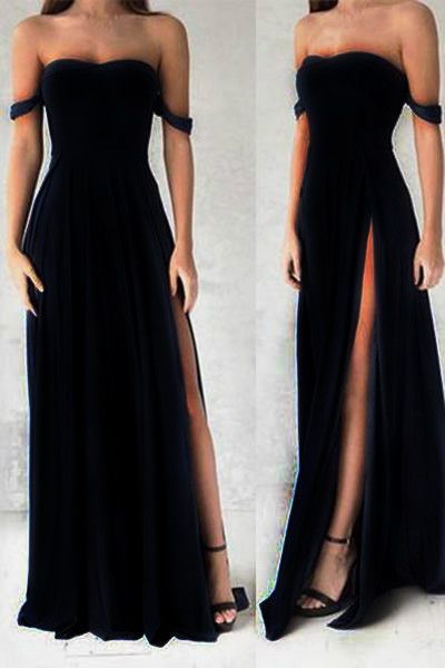 Gorgeous Black Prom Dresses,Elegant Evening Dresses,Long Formal -   14 Elegant black dress ideas