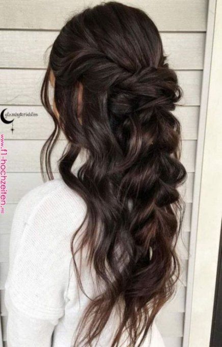 44 Trendy Hairstyles Half Up Half Down Curly Waves -   14 hairstyles Half Up Half Down waves ideas