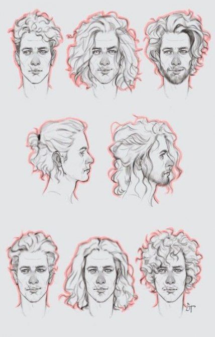 44+ Ideas For Hair Men Drawing Curly -   14 mens hair Drawing ideas