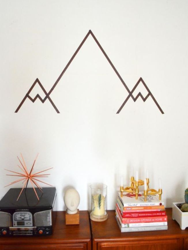 15 Mountain Themed Decor DIY Ideas For Outdoor Lovers -   14 room decor Art washi tape ideas