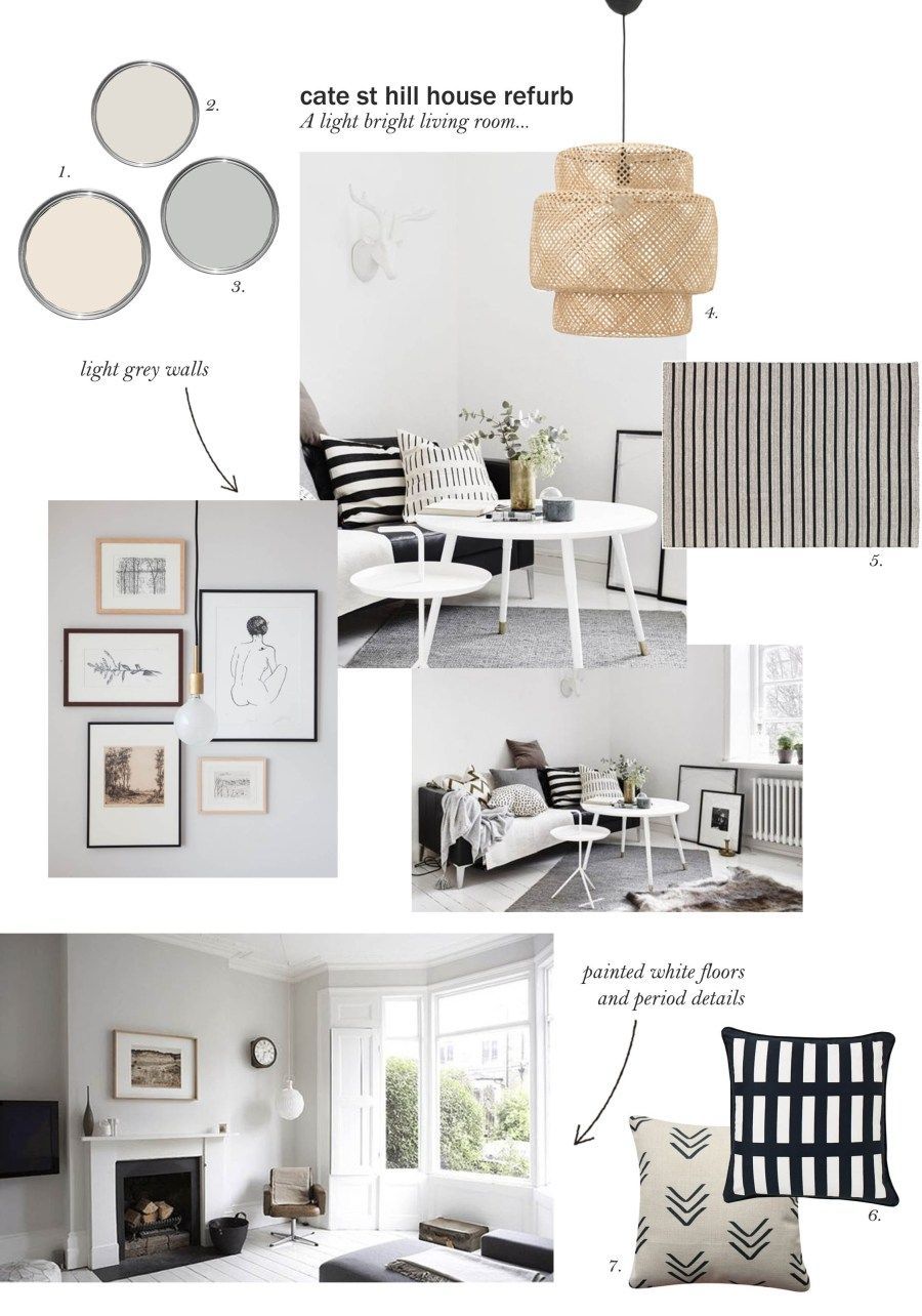 My Scandi-style living room makeover – painted white floors and light grey walls -   14 room decor Grey lighting ideas