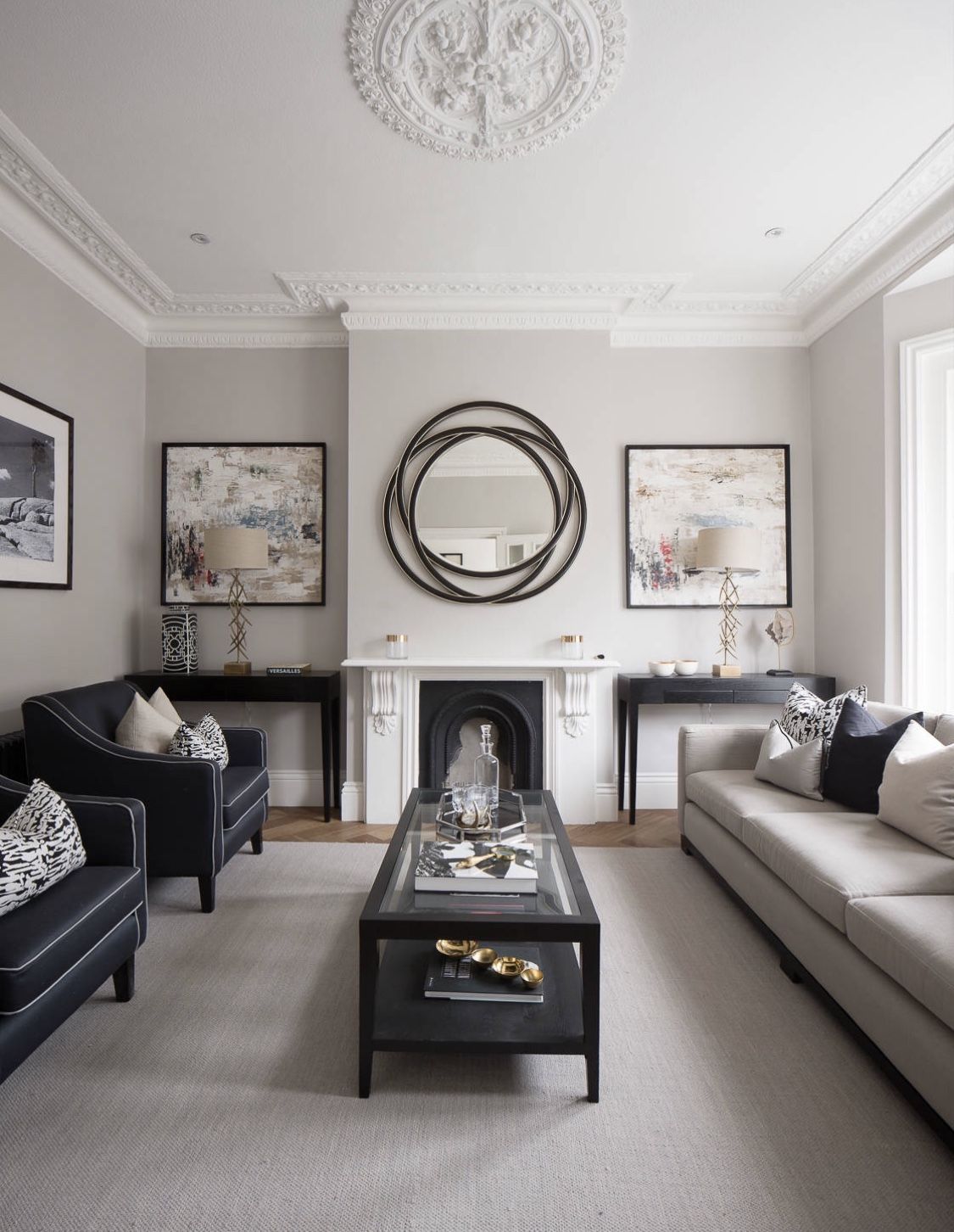 Luxury Grey and black living room decor -   14 room decor Grey lighting ideas