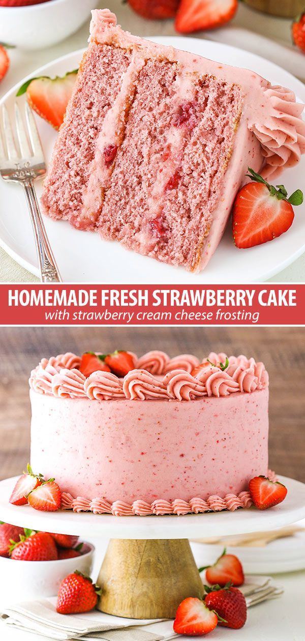 Homemade Strawberry Cake -   15 cake Strawberry cream ideas