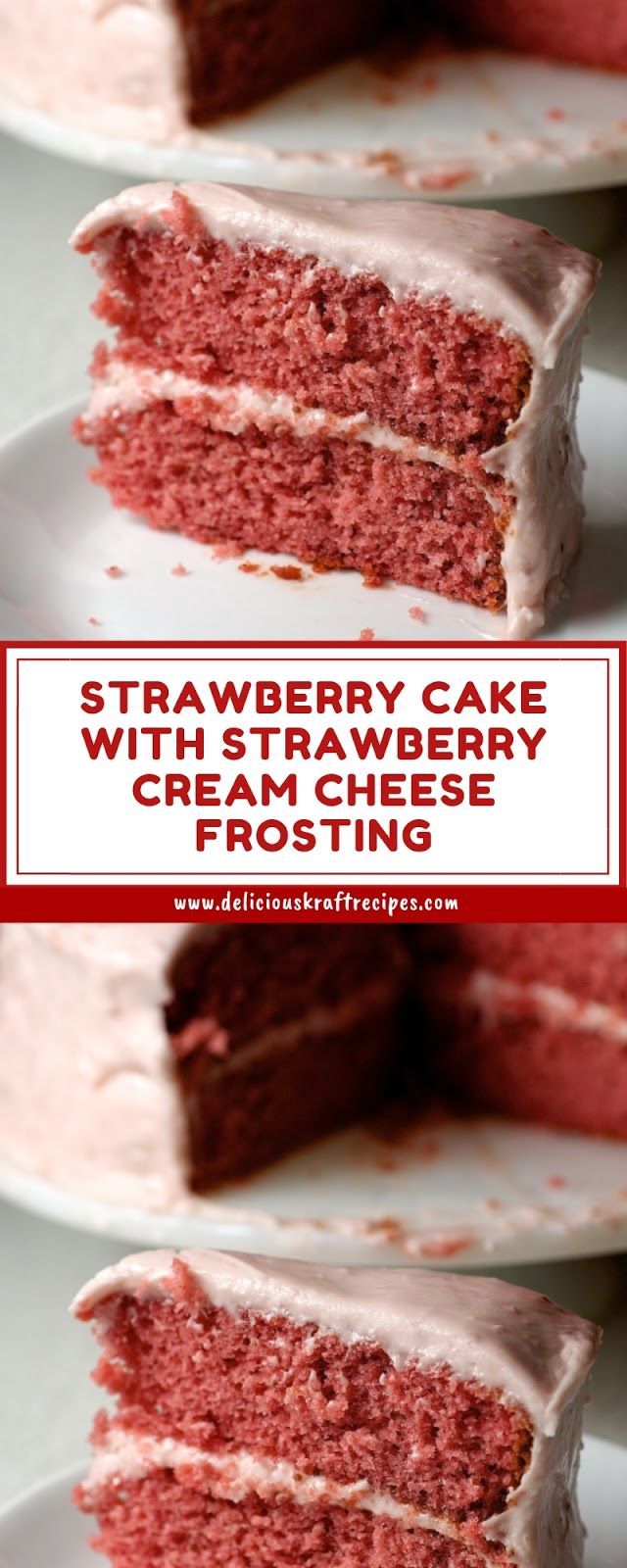 STRAWBERRY CAKE WITH STRAWBERRY CREAM CHEESE FROSTING -   15 cake Strawberry cream ideas