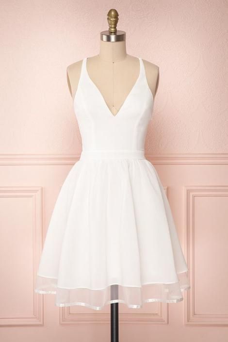 White Homecoming Dress,Short Party Dress -   15 dress Casual party ideas