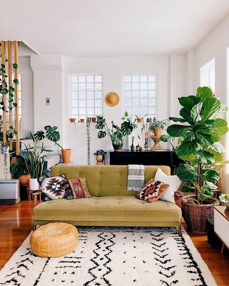 20+ Impressive Bohemian Living Room Ideas For Inspiration -   15 electrical plants Room ideas