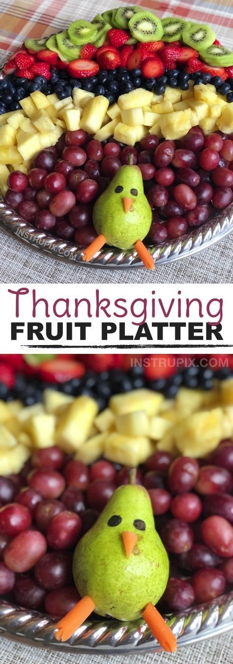 Thanksgiving Idea: Turkey Fruit Tray (Fun & Easy!) -   15 fruit holiday Appetizers ideas