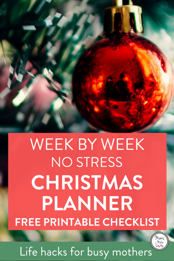 No-Stress Week by Week Christmas Planner - FREE Printable Checklist -   15 holiday Checklist free printables ideas