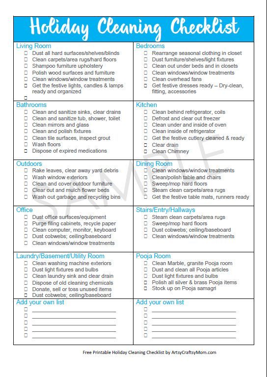 Holiday Cleaning: Free checklist for a Guest-Ready Home -   15 holiday Checklist free printables ideas