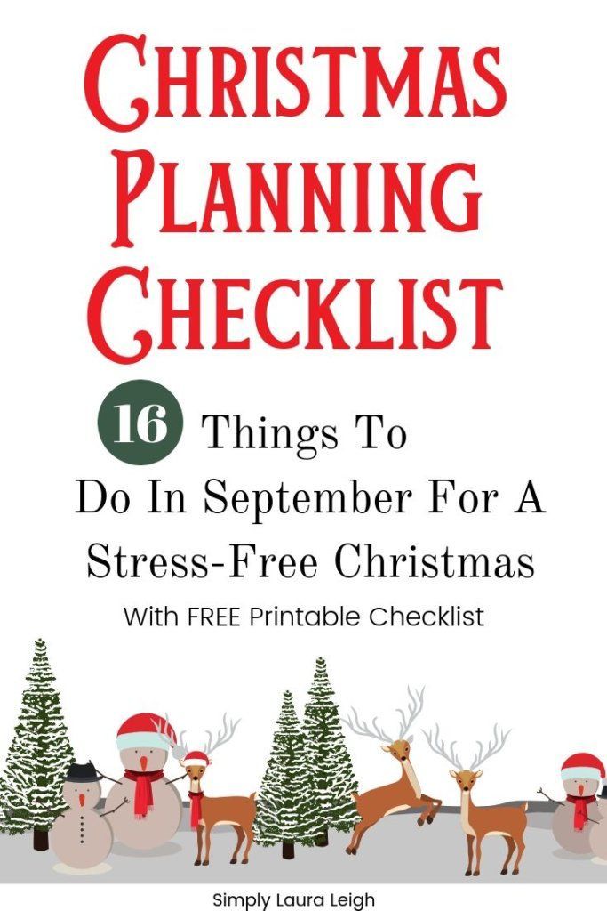 Christmas Plannnig Checklist - What Do Get Done In September -   15 holiday Checklist free printables ideas