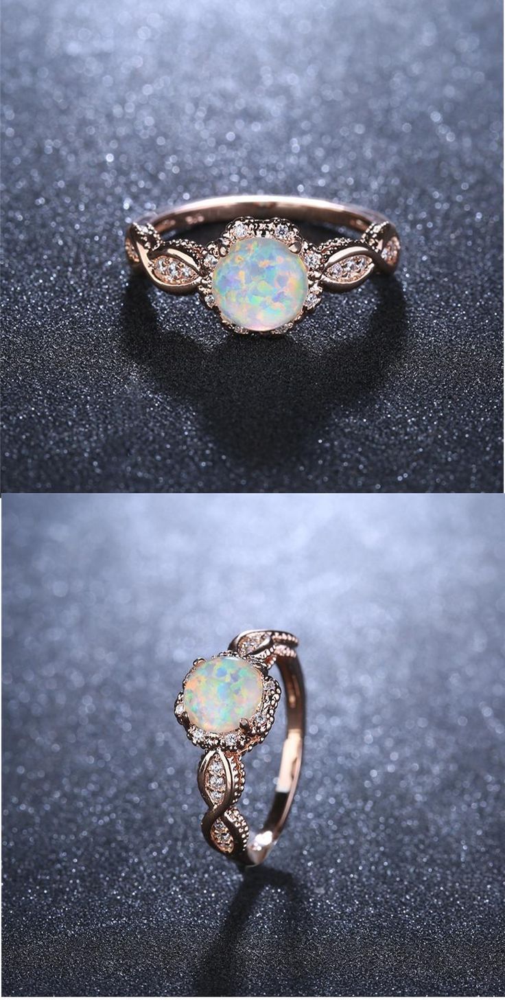 Virant opal rose gold ring -   15 wedding Rings opal ideas