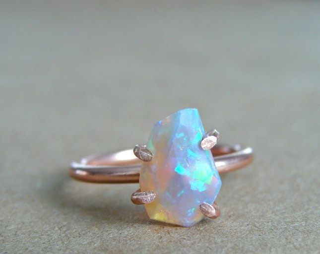 12 Opal Engagement Rings You'll Fall in Love With -   15 wedding Rings opal ideas