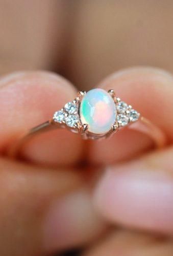 Opal Engagement Rings For The Modern Brides -   15 wedding Rings opal ideas