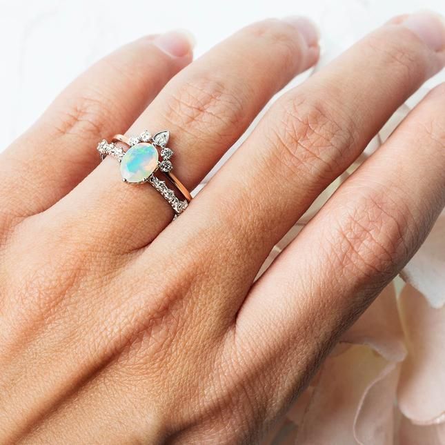 Opal Diamond Ring - Be Mine -   15 wedding Rings opal ideas