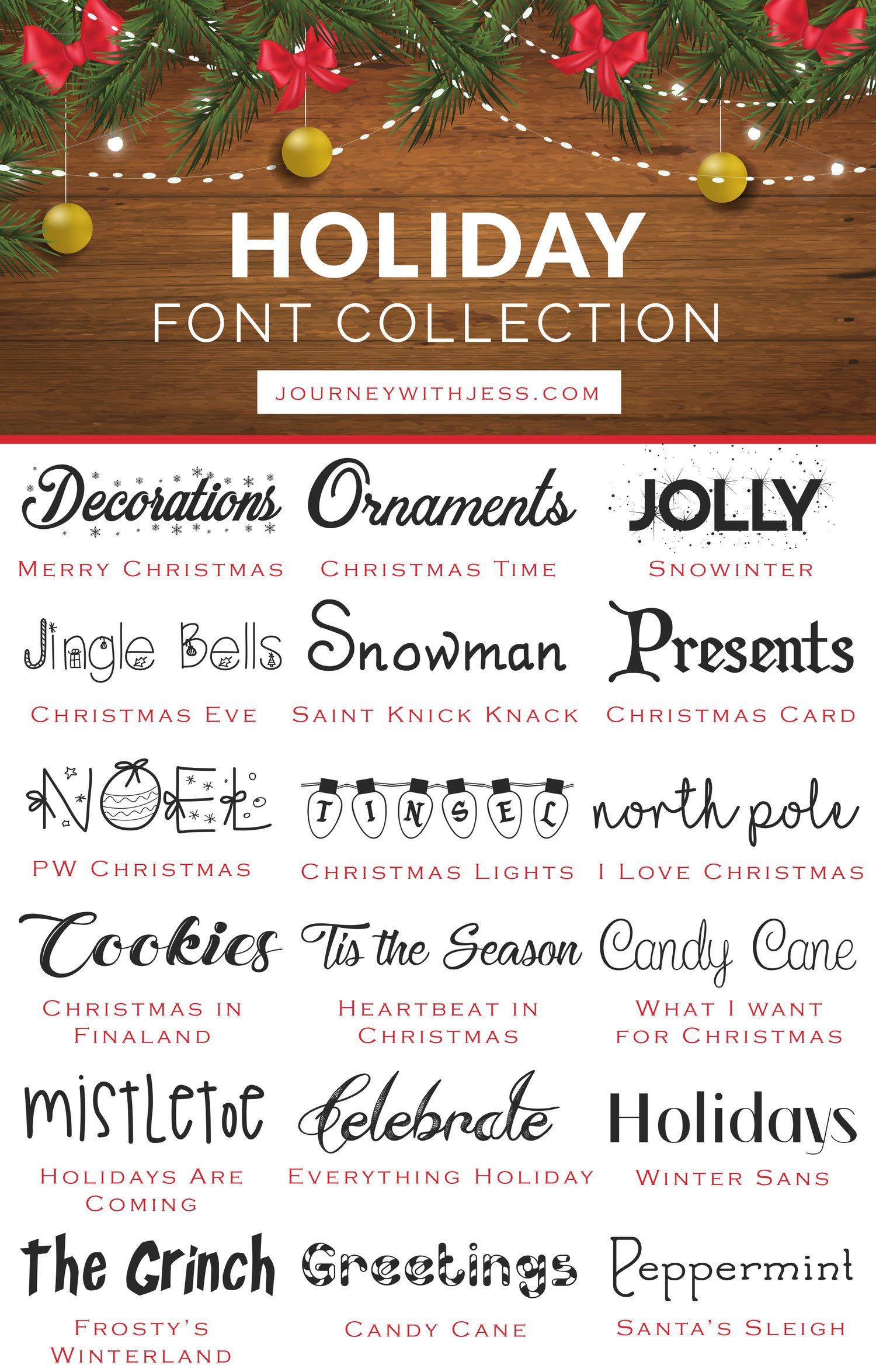 Free Font Collection: Holiday Fonts -   16 creative holiday ideas