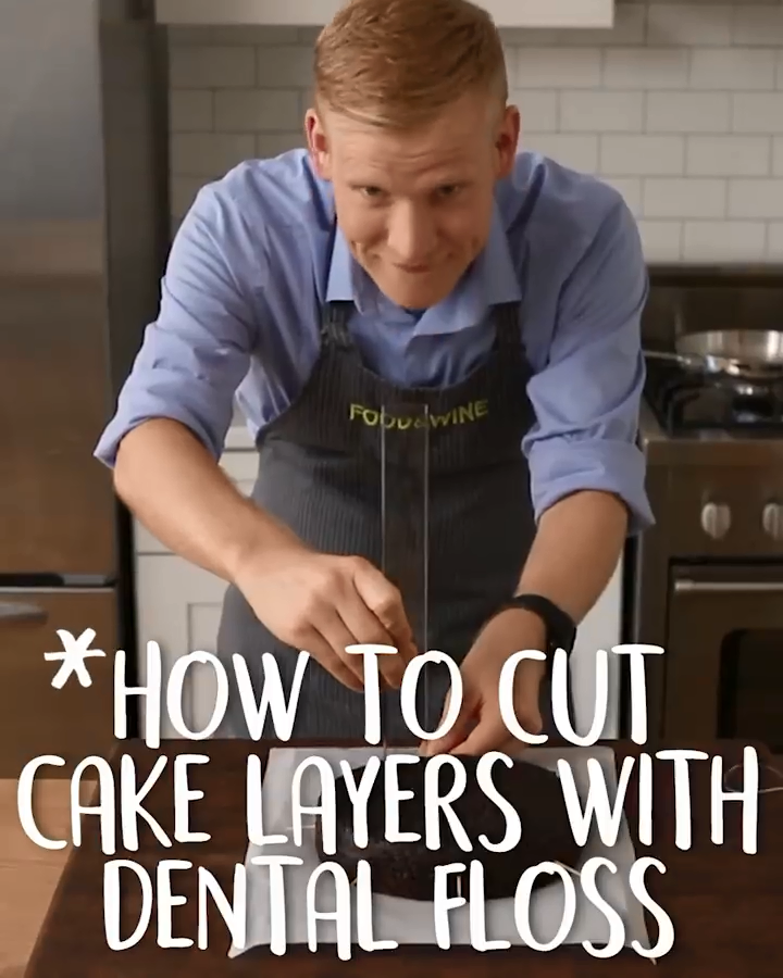 How To Cut #Cake Layers with dental Floss -   16 desserts Fancy cake ideas