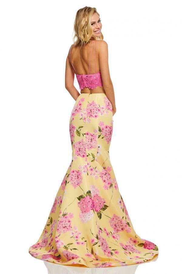 Sherri Hill - 52635 Two Piece V-neck Print Mermaid Dress -   16 dress Prom ugly ideas