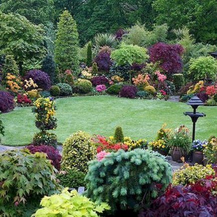 60 Beautiful Front Yards And Backyard Evergreen Garden Design Ideas -   16 garden design backyard ideas