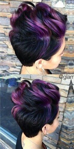 15+ ideas hair purple pixie colour for 2019 -   16 hair Purple pixie ideas
