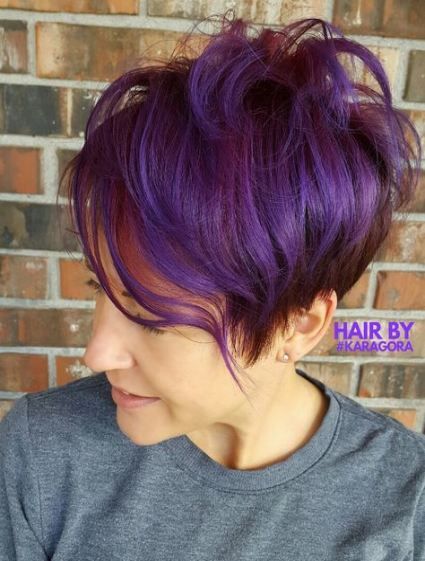 Best hair purple grey pixie cuts Ideas -   16 hair Purple pixie ideas