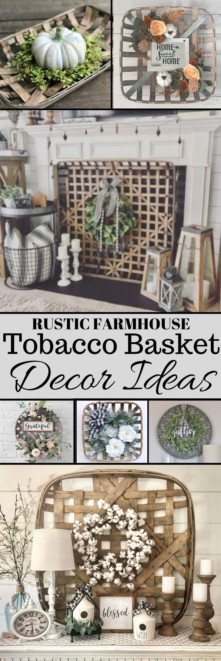 Tobacco Basket Decor Ideas -   16 room decor Rustic baskets ideas