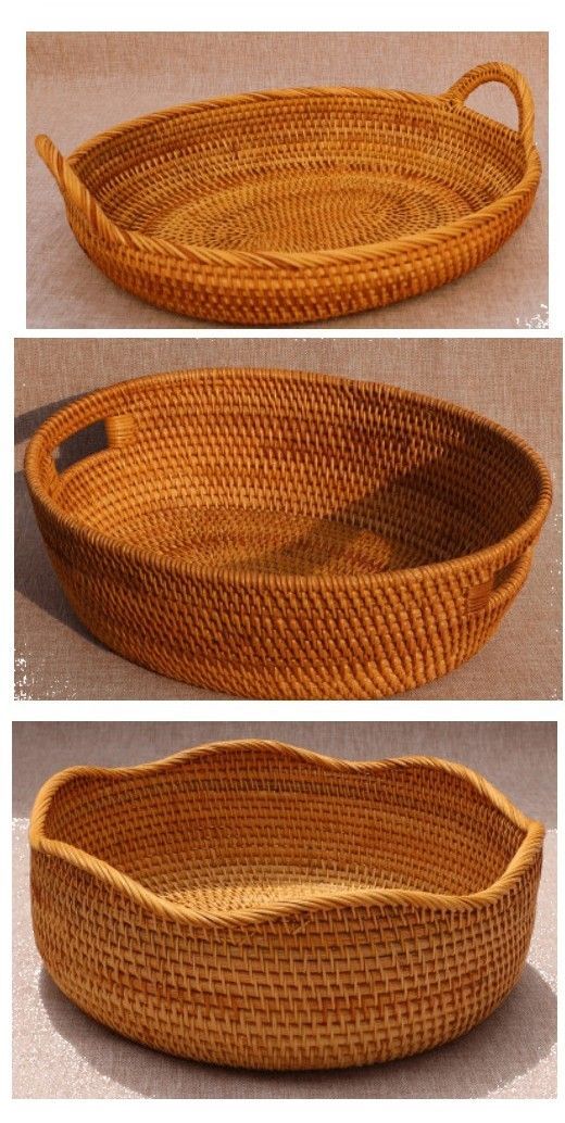 Handmade Round Basket, Woven Basket, Fruit Basket, Home Decor, Rustic Basket -   16 room decor Rustic baskets ideas