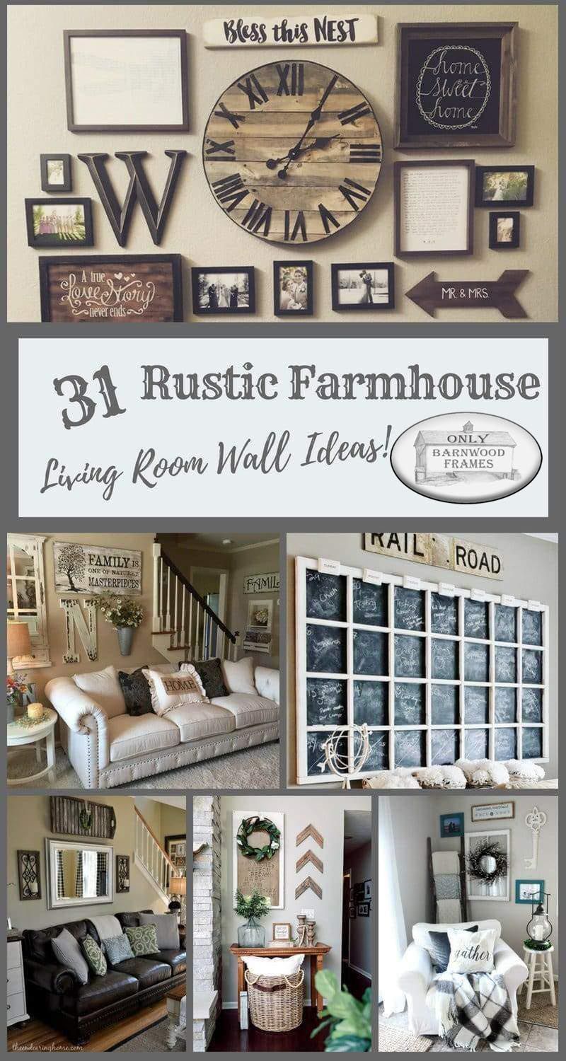 31 Rustic Farmhouse Living Rooms With Barnwood Frames -   16 room decor Rustic baskets ideas