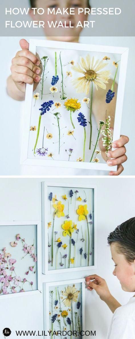 Mother's day craft ideas- PRESS FLOWERS in 3 MINUTES - -   17 diy projects Baby craft ideas