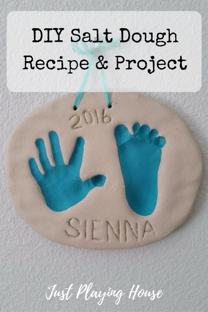 Salt Dough Recipe - Handprints & Footprints -   17 diy projects Baby craft ideas