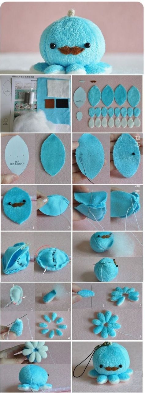 Tutorials to Make Cute Small Stuffed Animals: 50 Examples -   17 diy projects Baby craft ideas