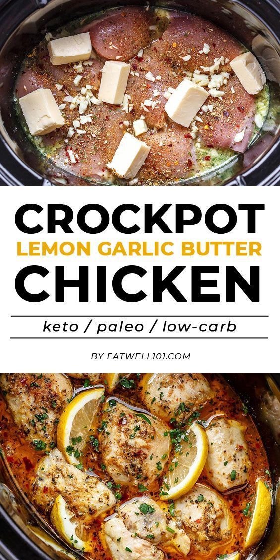 Crock Pot Lemon Garlic Butter Chicken -   17 healthy recipes Lunch one pot ideas