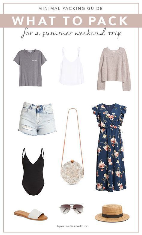 What to Pack for a Weekend Trip Away in the Summer -   17 holiday Packing style ideas