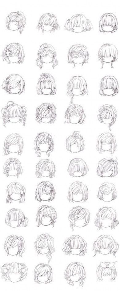 Hair Drawing Art Anime Hairstyles 39 Ideas -   18 hair Women drawing ideas