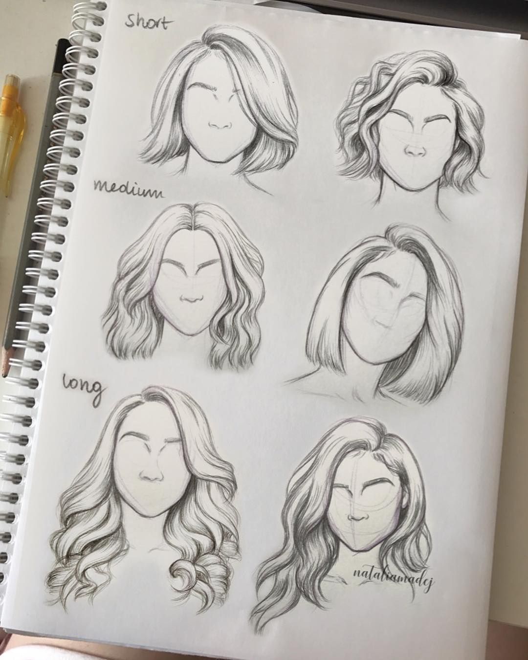 39+ Fantastic Gorgeous Hair Styles Sketch -   18 hair Women drawing ideas