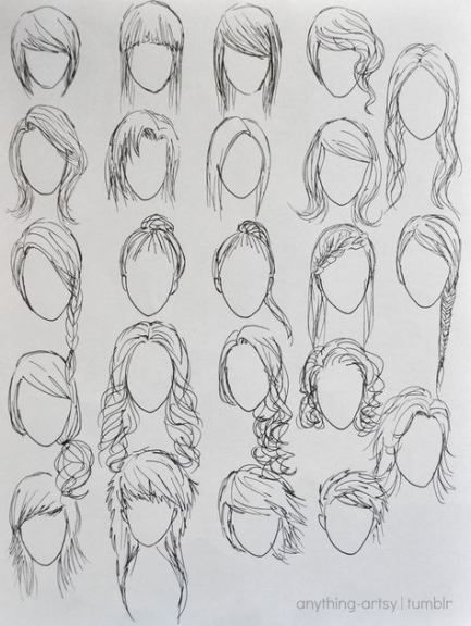 Trendy Hair Drawing Girl Anime Hairstyles Ideas -   18 hair Women drawing ideas
