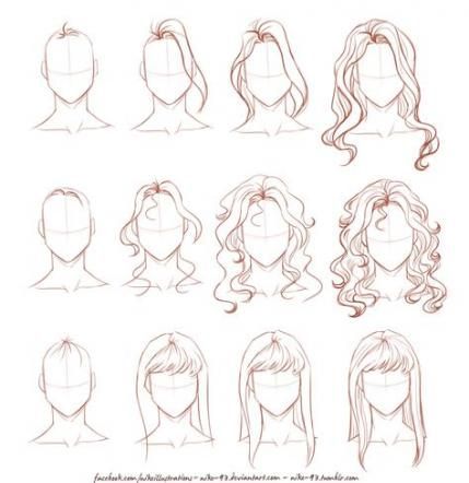 Hair Drawing Tutorial Anime Character Design 43 Ideas -   18 hair Women drawing ideas