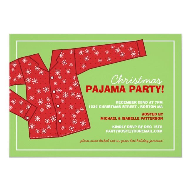 Christmas Holiday Pajama Party Invitation | Zazzle.com -   18 holiday Sayings parties ideas