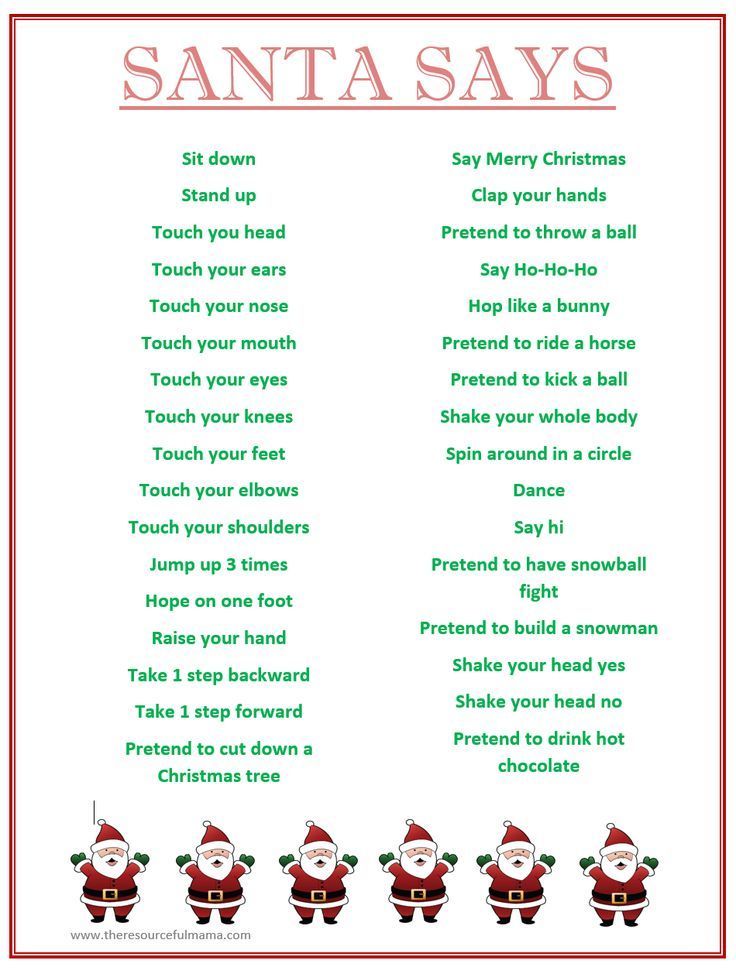 Santa Says Game for Christmas Parties {FREE PRINTABLE} -   18 holiday Sayings parties ideas