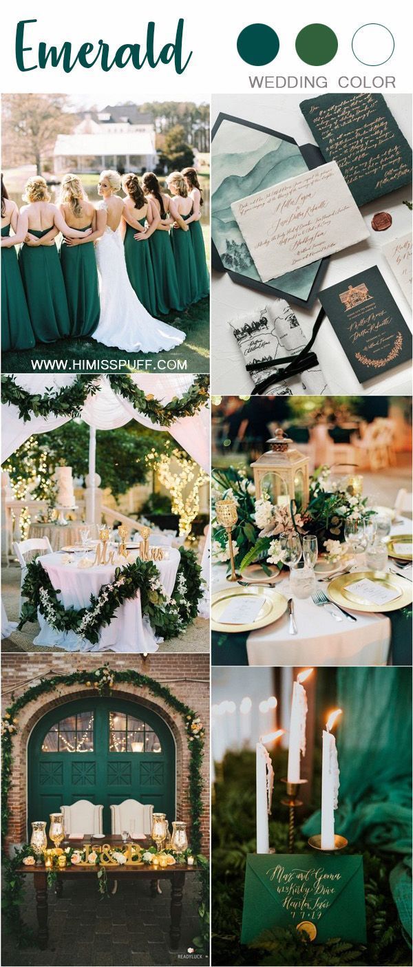 30 Sophisticated Emerald Green Wedding Ideas -   18 wedding theme ideas