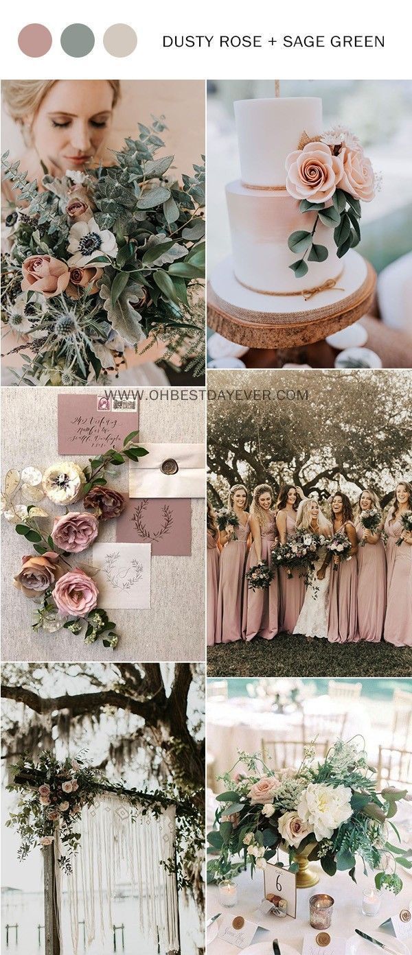 25 Trending Dusty Rose and Sage Wedding Color Ideas -   18 wedding theme ideas